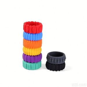 Kids Silicone Sensory Fidget <b>Rings</b> Toys, Textured <b>Stress</b> Relief Finger <b>Rings</b> Educational Toys for Children - Product Image 3
