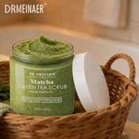 Gommage corporel au thé vert matcha 350g, exfoliant nettoyant en profondeur au sel de l'Himalaya pour améliorer la peau de poulet