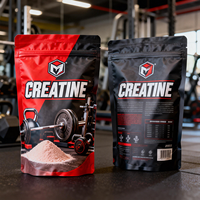 Sachets Doypack Grande Capacité en PE Mono pour Poudre Nutritionnelle, Sachets Autoportants Refermables à Fermeture Éclair en Feuille d'Aluminium pour Fourniture en Vrac de Suppléments de Fitness