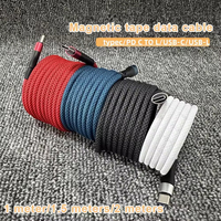 Kabel pengisi daya magnetik, 1M 1.5M 2M 100W USB C ke Tipe C UNTUK Iphone 17 Samsung S24 Ultra iPad MacBook Xiaomi