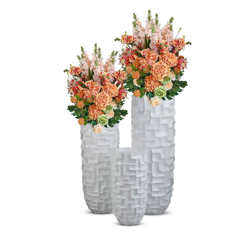 floor vase tabletop modern round gold flower iron steel stainless steel