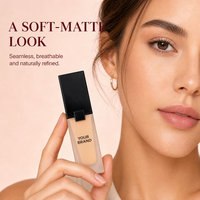 Fard à joues longue tenue, fond de teint correcteur, marque privée, aspect naturel, maquillage longue durée