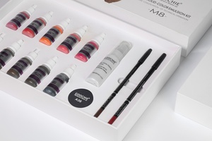 Goochie – Kit professionnel M8 10 couleurs, Kit de Pigment de <span class=keywords><strong>maquillage</strong></span> <span class=keywords><strong>Permanent</strong></span>, fournitures de tatouage, Kit d'encre pour sourcils et lèvres - Product Image 6