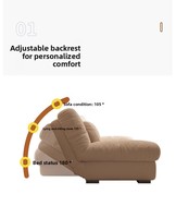 Sofá Cama de Tela Estilo Crema Moderno y Sencillo, Todo en Uno, de Doble Uso, para Apartamentos y Salas de Estar Pequeñas, Mueble Reclinable para el Hogar