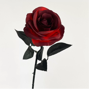 Vendita calda di seta artificiale <span class=keywords><strong>rose</strong></span> bianche e <span class=keywords><strong>nere</strong></span> con fiori a stelo utilizzati per eventi di decorazione di nozze gotiche - Product Image 2
