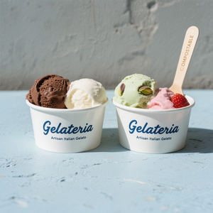 Wholesale Ice Cream <b>Cup</b> With Lid and Spoon 10oz 12oz 16oz 20oz Paper <b>Cup</b> for Ice Cream Gelato Frozen Yogurt - Product Image 2