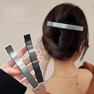 Fermagli per capelli eleganti da donna coreani, fermagli a becco d'anatra in lega per ragazze, accessori moda per coda di cavallo con rivetti da 13 cm - Product Image 2