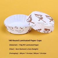 Moule à cupcakes en papier kraft en forme de tulipe, écologique, pour présentation de desserts de mariage de style rustique