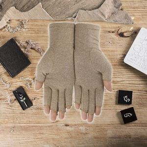 Guantes de Compresión de Algodón para Artritis, Estilo Medio Dedo, Alta Calidad, Alivio del Dolor y la Hinchazón en las Manos, Talla L - Product Image 3