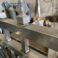 Panneaux de clôture temporaire galvanisés pour extérieur, 6 pieds, avec poteaux de sécurité à bordure renforcée pour clôtures de chantier, revêtement en poudre personnalisé