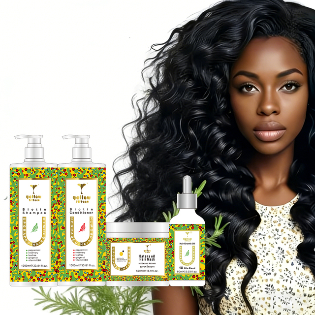 Organic Herbal Extracts and Essences Shampoo Conditioner Hair Oil Rosemary Mint Anti Hair Loss Shampoo Set