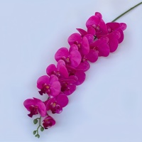 Bunga Anggrek Phalaenopsis Buatan Berkualitas Tinggi 15 Kuntum Tangkai Tunggal Model Kupu-kupu untuk Pernikahan Natal Wisuda