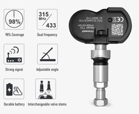 Capteur de pression des pneus universel FOXWELL T10 Mx, capteur de pneus en caoutchouc et métal, 315 et 433 MHz, système de surveillance de la pression des pneus TPMS
