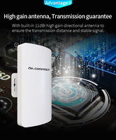 COMFAST Antena WiFi de Largo Alcance para Exteriores de 300Mbps y 5.8GHz, Punto de Acceso, Puente, Configuración con un Clic, Garantía de 12 Meses, Disponible en Stock