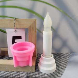 Moules de coulée en résine faits à la main Ins Style Silicone Bougeoir Moules W0109 pour bricolage Ornements décoratifs et outils de gâteau - Product Image 3