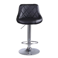 Tabouret de bar moderne réglable avec dossier, chaise haute pour réception et comptoir de caisse