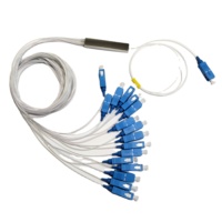 1x16 Mini PLC Fiber Optic Splitter with 13.5dB Insertion Loss & 55dB Return Loss for FTTH (OEM Manufacturing Support)