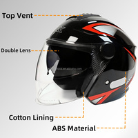Nouveaux casques de moto personnalisés unisexes pour adultes, casque demi-visage pour femmes, casque de moto pas cher, fabrication de moto