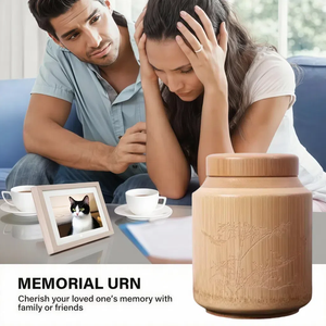 กล่องใส่โกศไม้ไผ่ย่อยสลายได้ตามสั่งเป็นมิตรกับสิ่งแวดล้อมพร้อมที่เก็บขี้เถ้าจากมนุษย์สำหรับสัตว์เลี้ยง - Product Image 3