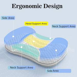 Almohadas de diseño ergonómico de doble altura para niños pequeños, tela de refrigeración de doble cara y almohada de malla transpirable para niños - Product Image 6