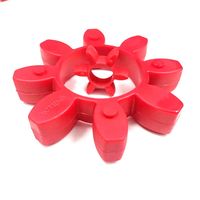 Couplage élastomère en polyuréthane à quatre coins en forme de fleur de prunier rouge, roue hexagonale de type GR, joint élastique en forme de fleur de prunier