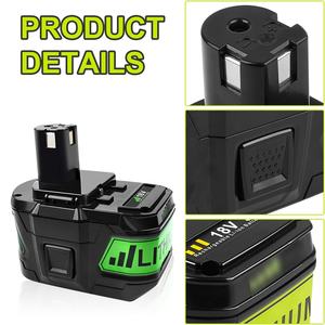 Reemplazo de 9.0Ah para batería de litio <span class=keywords><strong>Ryobi</strong></span> de <span class=keywords><strong>18</strong></span> V Compatible con batería <span class=keywords><strong>Ryobi</strong></span> de <span class=keywords><strong>18</strong></span> voltios ONE + Plus P108 P107 herramientas eléctricas inalámbricas - Product Image 3