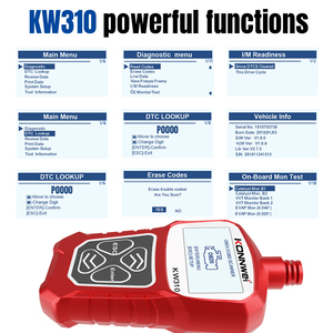 KONNWEI KW310 KW309 Auto <span class=keywords><strong>OBD</strong></span> 2 считыватель кодов комплексный Автомобильный сканер OBD2 с полной функцией анализатора двигателя ABS заводская цена - Product Image 5