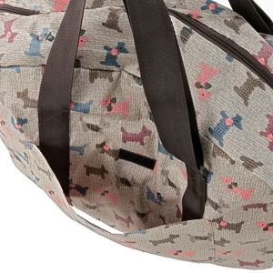 Low MOQ <b>travel</b> <b>bag</b> polyester duffel <b>bag</b> with embroidery personalized compact Boston <b>bag</b> - Product Image 5