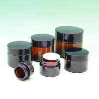 Pot en verre vide de 30g 50g 100g 250g 8oz de crème pour le visage au beurre corporel pots de crème cosmétique givrés de luxe de 30ml avec couvercle