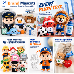 Peluche Personalizado de Mascota Industrial de 30 cm: Banquero, Doctor, Atleta, Maestro, Mensajero, Viajero. Muñeco de Peluche con Logotipo para Regalo Empresarial, Juguete de Mascota. - Product Image 6