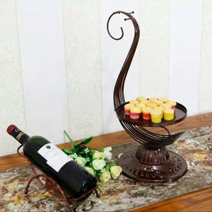 ใหม่อเมริกันเหล็กดัดตกแต่งโรงแรมบุฟเฟ่ต์ร้านอาหารแสดงชั้นวางถาด - Product Image 5