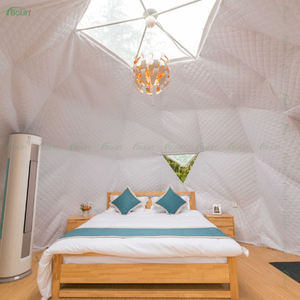 Tienda de campaña prefabricada con techo de PVC transparente de lujo, casa de cúpula geodésica para Hotel Glamping para Resorts y alojamiento - Product Image 3