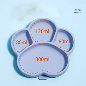 Grazioso <span class=keywords><strong>piatto</strong></span> in Silicone per bambini con Design antiscivolo con motivo a zampa di gatto con motivo animale <span class=keywords><strong>da</strong></span> pranzo con bastone per alimentazione per bambini - Product Image 2