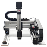 Système de portique linéaire à haute précision avec table de positionnement XYZ à 3 axes, rail à vis à billes et glissière pour robot cartésien