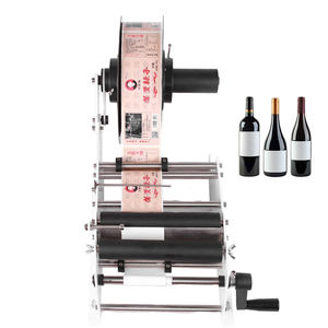 Máquina etiquetadora de botellas de agua para aceite, jugo, bebidas, cosméticos, champú, etiquetadora de botellas redondas, loción, salsa, miel - Product Image 1