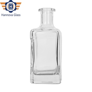 Hot Sale 500ml <strong>Mini</strong> Transparent Square Glass <strong>Bottle</strong> for Whisky Liquor Alcohol Spirits Beverage Juice Packing <strong>Bottles</strong> - Product Image 3