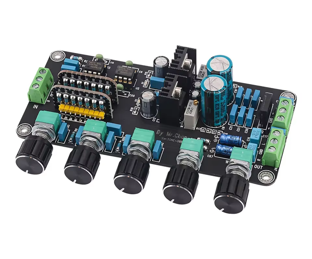 Pre-amplifier Tone Board UPC4570C OP AMP Stereo Preamplifier Volume Tone Control Super OPA2604 AD827JN With LM317+LM337