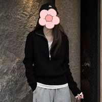 Pull en maille côtelée décontracté pour femme, uni, respirant, à manches longues, coupe ajustée