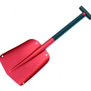 Pala para nieve de aleación de aluminio, 21x28cm, plegable, para viajes al aire libre, herramienta todoterreno para coche, pala multifunción, azul, rojo, naranja - Product Image 3