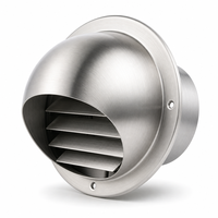 Diffuseur d'air mural étanche en acier inoxydable 304 de 100 mm (4 pouces) au design moderne avec logo personnalisé pour salle de bain et balcon