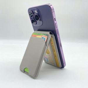 Soporte Magnético Delgado para Teléfono Móvil con Ranura para Tarjetas, Protección RFID Antirrobo, Cuero PU, Imán Fuerte para Tarjetas de Visita - Product Image 3