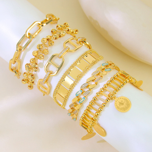 Simple Fashion Non Tarnish Ladies <b>Bracelet</b> 21k <b>Gold</b> Platedd Arab Charm Coins <b>Adjustable</b> <b>Bracelet</b> Jewelry for Women - Product Image 4