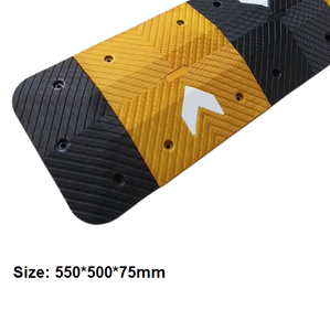 โรงงานขายส่ง ยางชะลอความเร็วแบบพกพา สีเหลือง ตัวลดความเร็วบนถนน - Product Image 4