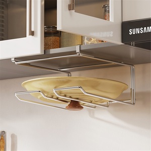 ชั้นวางผ้าเช็ดตัวสแตนเลส 304 แบบตั้งพื้น กันน้ำ ไม่พับได้ สองชั้น ชั้นวางของในครัวทันสมัย - Product Image 1