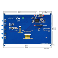Monitor LCD IPS de 10,1 pulgadas 1024x600 Raspberry Pi Pantalla Resistiva Control de retroiluminación táctil Controlador Ubuntu Kali