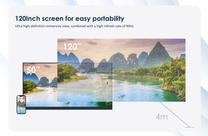 2025 Venta caliente <span class=keywords><strong>Gafas</strong></span> inteligentes Realidad aumentada Ar Plug and Play Pantalla gigante virtual de 120 pulgadas Visible Gran angular Ar Glass - Product Image 3