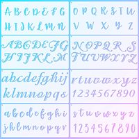Ensemble de pochoirs de peinture en plastique avec lettres et chiffres, outil d'artisanat, jouets de dessin en plastique pour enfants, modèles d'alphabet en plastique réutilisables