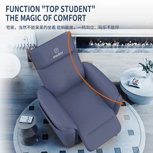 Sofá de Masaje Moderno de Tres Plazas en Cuero Genuino con Función de Balanceo Eléctrico y Control Remoto - Ayuda para Escribir Títulos - Product Image 5