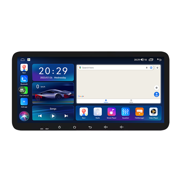 10.33 Inch Dvd Car Radio Stereo Android 11 Touch Screen Multimedia Player Carplay Gps Navigation