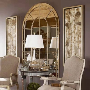 Miroir de coiffeuse de style rétro, décoration murale de salon, meubles de maison classiques, style miroir spécial - Product Image 4